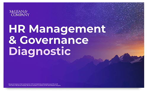 HR Management and Governance Diagnostic
